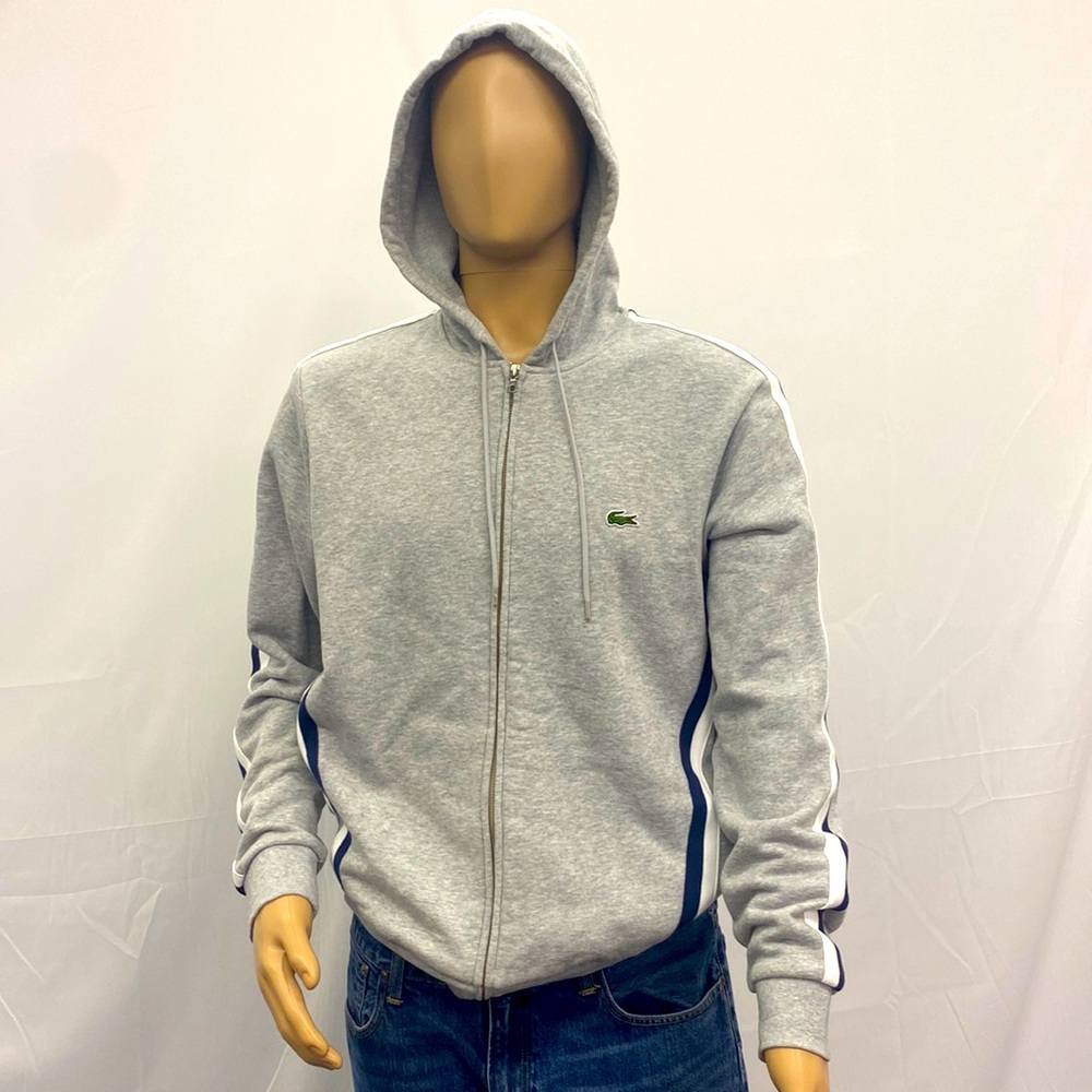 Lacoste zip up hoodie size Large